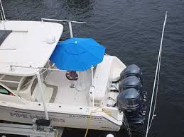 This windproof umbrella conveniently attaches to back of your boat seat. Bimini Shade Boat Umbrella 11 Foot Yacht Umbrella Fiberglass Boat Umbrellas