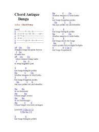 Em c g d dengar resapi camkan dan jangan berhenti. Chord Antique Bunga