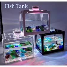 Next week you could be lounging in the living room watching the fish swim by. Betta Fish Tank Led Light Guppy Small Aquarium Cylinder Rumble Building Block Marimo Tank Shopee Malaysia