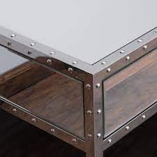 Aero wood end table with cane more than just a place to set your drink, the coffee or cocktail table is a focal point of the living or. Metal Stud Coffee Table E C