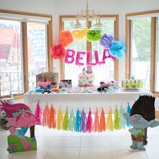 Melissa On Instagram This Setup Is Just So Beautiful And Fun Talk About Major Party Deco Trolls Birthday Birthday Party Decorations Trolls Birthday Party