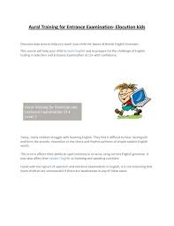 Speaking worksheets and online activities. Aural Training For Entrance Examination By Elocution Kids By Vicky Carney Issuu