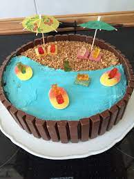 beach cake strandtorte strand kuchen kuchen kindergeburtstag kuchen