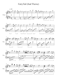 Fairy Tail Sad Theme Sheet Music For Piano Solo Musescore Com