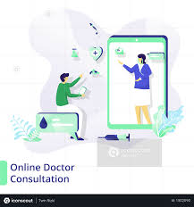 Premium Web Page Design Templates For Medical And Health Online Doctor Consultation Illustration Download In Png Vector Format Template Design Online Doctor Page Design