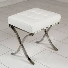 Designer White Leather Dressing Table Stool Leather Stool Dressing Table With Chair Dressing Table With Stool