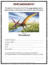 Dinosaur Worksheets Facts Prehistoric Information For Kids