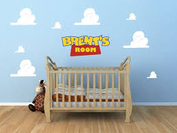 Personalized Custom Name Kids Room Decal With Clouds Toy Story Bedroom Kids Room Decals Toy Story Nursery