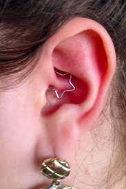 Cute Unique Daith Star Piercing Daith Ear Piercing Gold Ear Cuff Rose Gold Ear Cuff