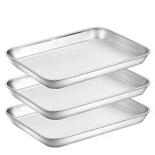 Amazonsmile Baking Sheet Pan For Toaster Oven Stainless Steel Baking Pans Small Metal Cookie Sheets By Umite Chef Sup Baking Pans Toaster Oven Easy Cleaning