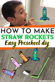 Straw Rockets Activity With Free Rocket Printable Indoor Activities For Kids Kids Activities At Home Fun Activities For Kids