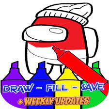 You will blow off steam by ipaint! Real Among Us Coloring Book Apk