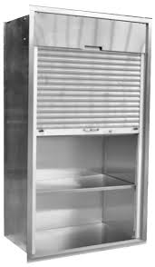 Recessed Operating Room Surgical Storage Cabinet With Roll Top Tambour Door Stainless Steel Or Cabinet Cont Steel Storage Cabinets Storage Cabinets Cabinet