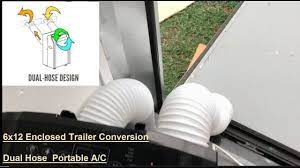 Before you go ahead and pick out a portable air conditioner. 6x12 Enclosed Trailer Conversion Dual Hose Portable A C Youtube