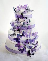 42 Purple Butterflies Butterfly Wedding Cake Butterfly Wedding Butterfly Wedding Decorations