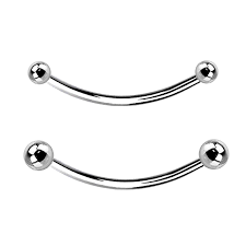 Snake eye tongue piercing is popular among snake lovers (i guess). 316l Snake Eyes Curved Tongue Ring Barbell