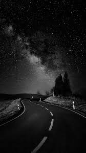 Black And White Night Sky Background The Way Dark Wallpaper Iphone Night Sky Wallpaper Dark Wallpaper