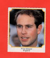 1992 Prince Edward Card from a Denmark Magazine Rare !!