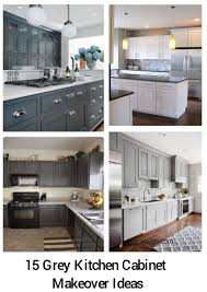 15 Grey Kitchen Cabinet Makeover Ideas Godiygo Com Kitchen Cabinets Makeover Grey Kitchen Cabinets Kitchen Design