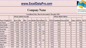 download salary sheet excel template exceldatapro