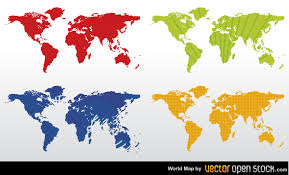 This file was uploaded with commonist. Color World Map Vector Free