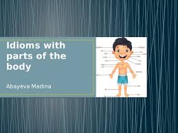 Actions associated with different parts of the body. Idioms With Parts Of The Body Online Presentation