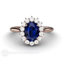 Blue Sapphire Engagement Ring Sapphire Ring Diamond Halo Oval Etsy Sapphire Engagement Ring Blue Blue Gemstone Rings Gemstone Rings Unique