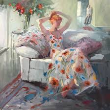 Michael Steirnagle 48x48 Figure Painting Contemporary Impressionism Art Painting