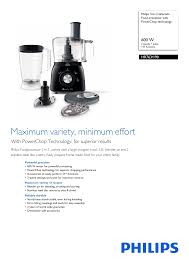 ℹ️ philips food processor manuals are introduced in database with 249 documents (for 1492 devices). Hr7631 90 Philips Food Processor With Powerchop Technology Manualzz