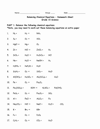 Balancing Equations Worksheet Answers New 49 Balancing Chemical Equations Worksheets With Answers Balancing Equations Chemical Equation Chemistry Worksheets