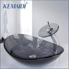 Check spelling or type a new query. Kemaidi Gray Washroom Basin Vessel Vanity Sink Bathroom Mixer Tempered Glass Basin Sink Washbasin Faucet Set With Drain Bathroom Sinks Aliexpress