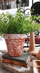 Here are some simple options to spice up your porch, patio or deck. Diy Painted Terracotta Pots With A Shabby Chic Feel Salvaged Living
