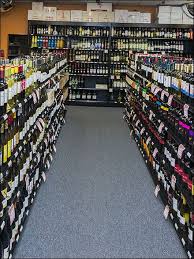 Retail Liquor Merchandising Straight Up Linear Gondola Fixtures Close Up Liquor Bottle Store Liquor Store