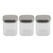 Find great deals on ebay for glass storage jars set. Square Glass Storage Jar Set Of 3 Medium Food Storage Containers From Procook