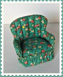 a comfy little chair vintage floral feedsack pin cushion pin cushions cushions barbie furniture