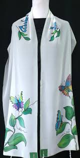Tallit Butterflies Prayer Shawl Hand Painted Silk For Etsy Tallit Silk Painting Hand Painted Silk