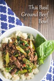 Thai Basil Ground Beef Bowl Slender Kitchen Recipe Beef Recipes Fast Metabolism Diet Recipes Ground Beef Recipes