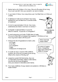 solve problems involving length mass or capacity reasoning problem solving maths worksheets for year 6 age 10 11 by urbrainy com