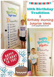 So my birthday is soon. 10th Birthday Tradition And Surprise Birthday Sign Giggles Galore