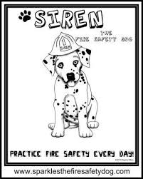 By best coloring pagesjuly 30th 2013. Fire Safety Rocks New Siren The Fire Safety Dog Coloring Page