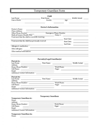 Temporary Guardianship Agreement Form Legal Guardianship Guardianship Custody Agreement