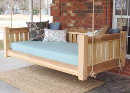 The swinging motion makes us feel free and calm just like how a baby falls asleep on a cradle or on a swinging hammock. Diy Outdoor Hanging Swing Beds For Your Porch Garden The Garden Glove