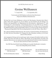 Gesine Wellhausen Nachruf Rp Trauer Rheinische Post Dusseldorf Nachruf Beispiele Trauerrede Traueranzeigen