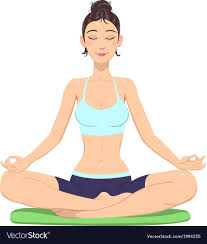 Girl In Lotus Position Vector Image On Vectorstock Lotus Position Position Vector Positivity