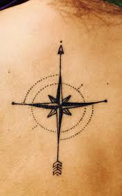 Black And White Compass Tattoo Black And White Compass Arrow Tattoo Inked By Talklefthanded Arrow Tattoos Arrow Tattoo Ribs Small Tattoos