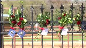 Rusty fought a 12 year bat Mourners Leave Bouquets At Late Patterson S Home