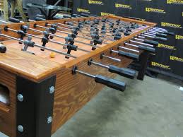Hand Crafted Solid Wood And Steel 8 Player Foosball Table By Warrior Table Soccer Foosball Table Foosball Soccer Table