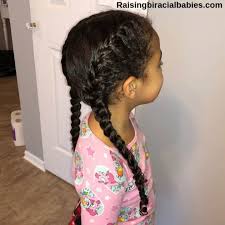 Setting the hair helps the style. Braided Hairstyles For Mixed Hair Tutorial For French Braid Pigtails