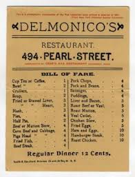 The Real Old Days At Delmonico S 12 Cents For Dinner Vintage Menu Vintage Recipes Vintage Cookbooks