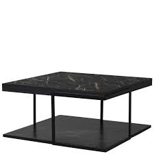 Runde tischplatte auf einem grazilem metallgestell. Moderner Schwarzer Couchtisch In Marmor Optik Mit Metallrahmen